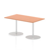 Dynamic Italia 1400 x 800mm Poseur Rectangular Table Beech Top 725mm High Leg ITL0268 DD